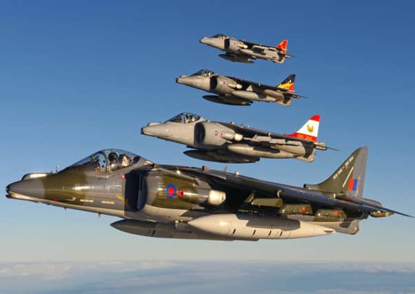 Royal Air Force Harrier jets during flight.Photo: Jamie Hunter/PA Wire
N