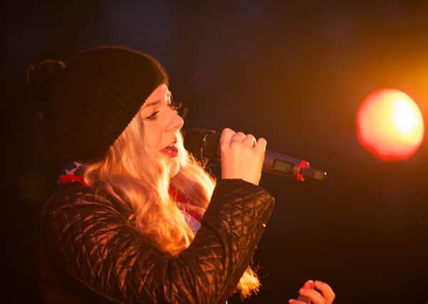 Pendleside Hospice Light Up a Life. Pictured performing is Grace O'Malley.