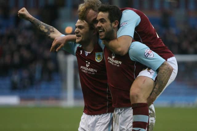 Danny Ings celebrates his second goal.