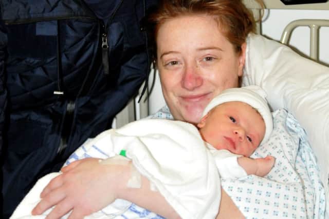 Hayley Connors with baby George.