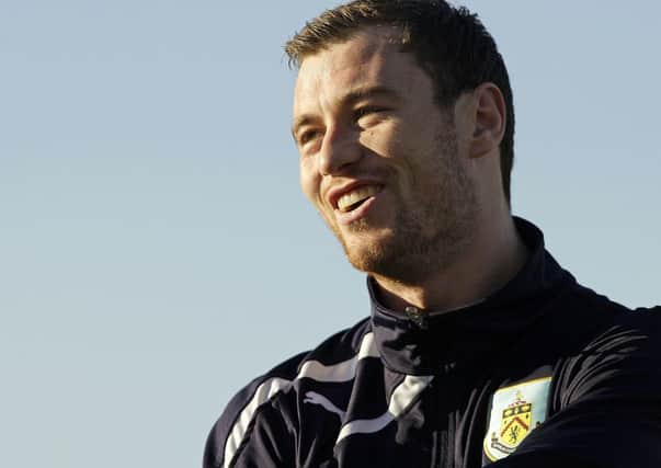 New face: Ashley Barnes ahead of his Clarets debut at Yeovil Town on Saturday