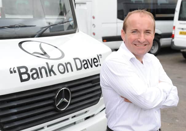 Dave Fishwick Burnley Bank of Dave  on the Battle Bus