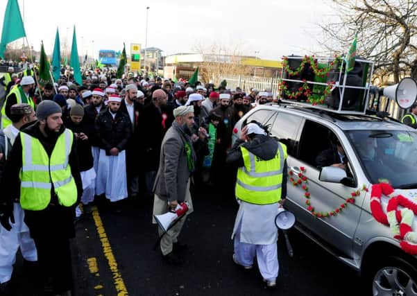 Procession sets off from the Ghousia Mosque on Clayton Street in Nelson.
Photo Ben Parsons