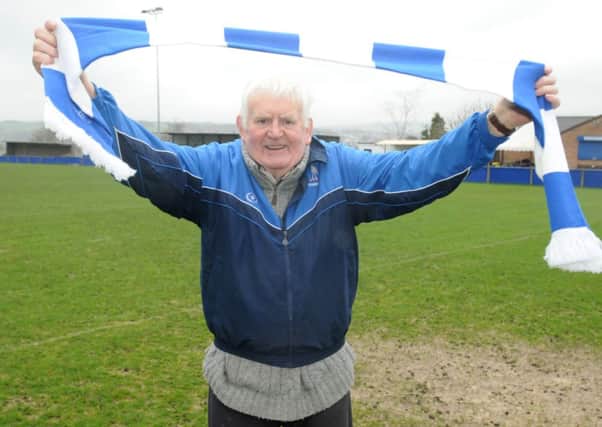 Padiham superfan Bob Bailey who is in the running to become Evo-Stick Northern Premier League's supporter of the year.