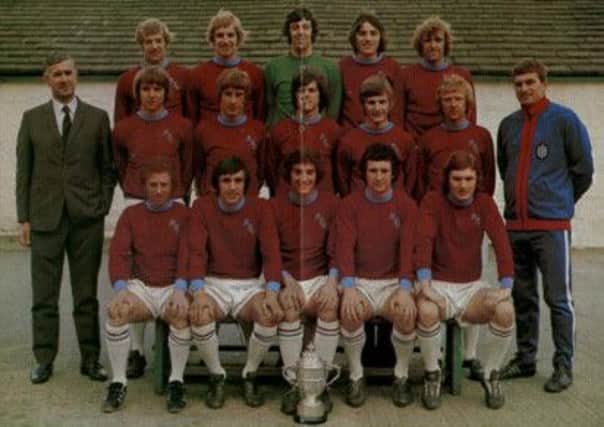 Football heroes: The Clarets who won the Second Division in 1972-73. Can you name them all? I can. I backed all my second school exercise books with this picture!