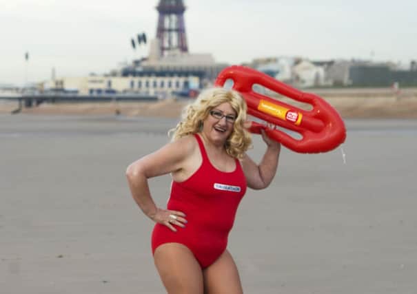 Northern treasure Alice Barry has gone the extra mile for Sport Relief and donned Pamela Anderson's famous red swimsuit to encourage everyone to sign up to the Sainsbury's Sport Relief Games.