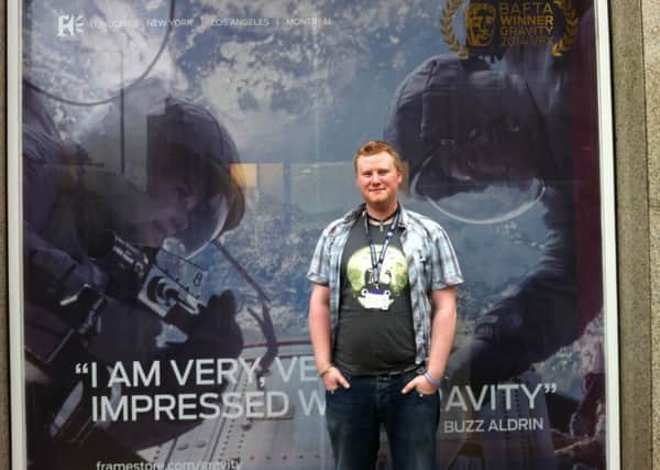 SPACE MAN: Jon Hartley, the assistant technical director on "Gravity"