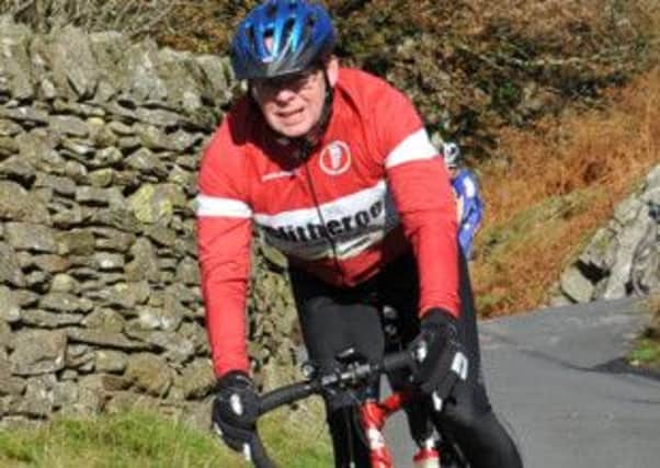 Clitheroe's Bill Honeywell during one of his charity cycle rides.