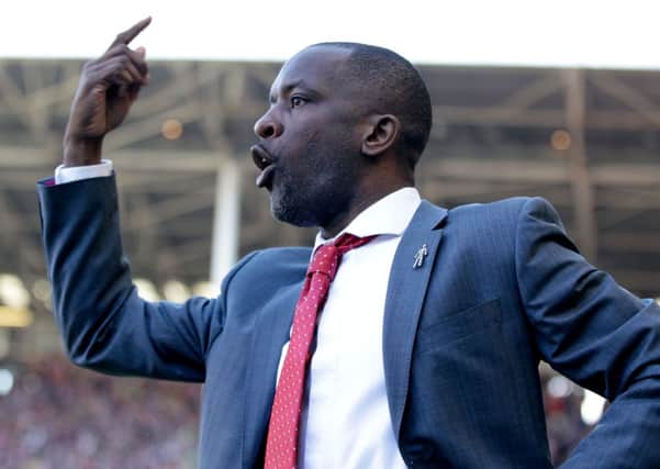 Last stand: Chris Powell in his last game in charge of Charlton Athletic, the FA Cup quarter-final defeat at Sheffield United last Sunday