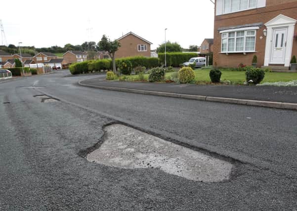 BUMPY RIDE: There has been a massive increase in claims for damage caused by potholes in the county.