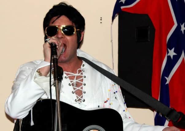 Andy Brown as Elvis at Fence Friends event (S)