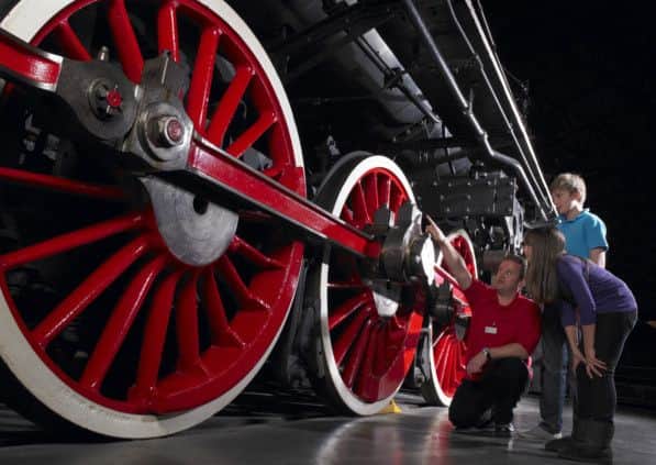 Chinese locomotive wheels at the National Railway Museum