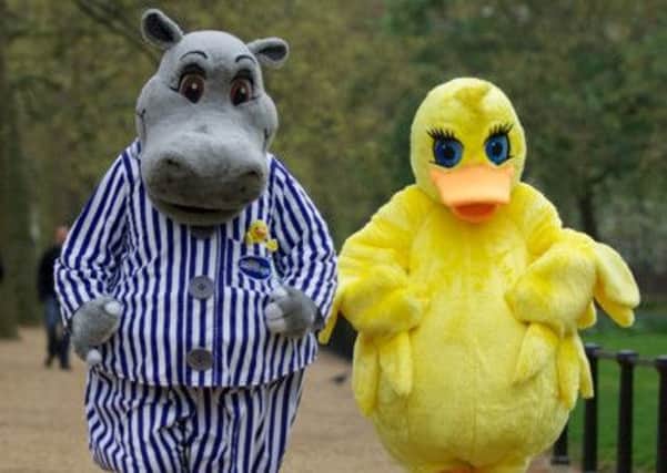 The Silentnight Hippo and Duck will be running in this weekend's London Marathon. (S)