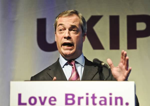 UKIP leader Nigel Farage during his speech at the UKIP Spring Conference 2014. Photo: Ben Birchall/PA Wire