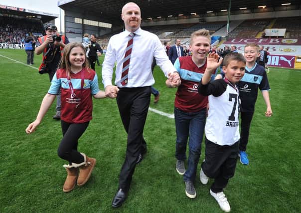 Sean Dyche enjoyed celebrating promotion with his family