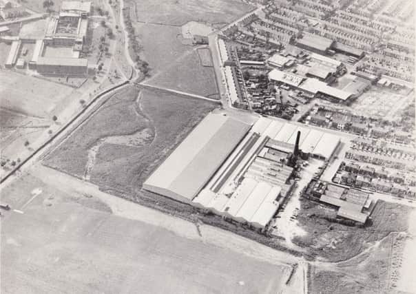 An aerial photograph of Burnley showing the former Towneley High School.