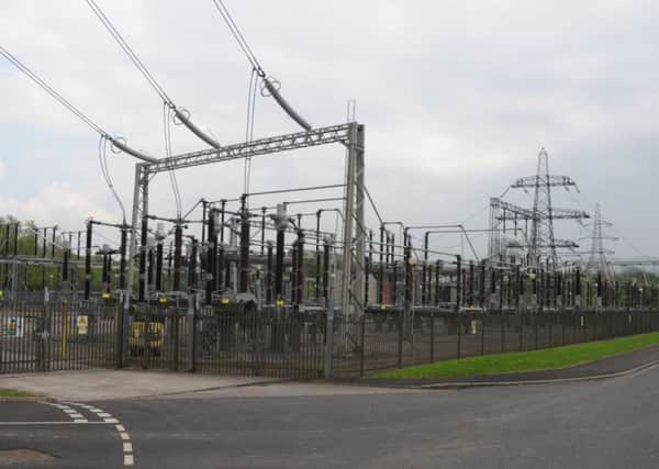 The electricity substation on Shuttleworth Mead Business park which is at risk of flooding.