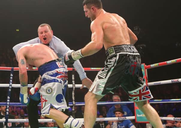 Close encounter: Carl Froch won a controversial stoppage last time out against George Groves