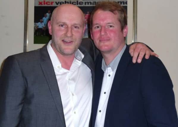New Club Chairman Shaun O'Neill with Manager Steve Cunningham