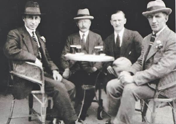 Harry Clegg (far right) during Nelson FC's pre-season tour to Spain in 1923