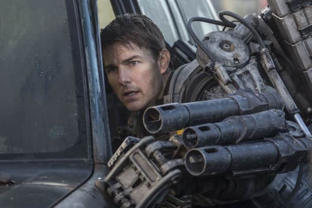 Undated Film Still Handout from Edge of Tomorrow. Pictured: Cage (TOM CRUISE). See PA Feature FILM Film Reviews. Picture credit should read: PA Photo/Warner Brothers. WARNING: This picture must only be used to accompany PA Feature FILM Film Reviews.