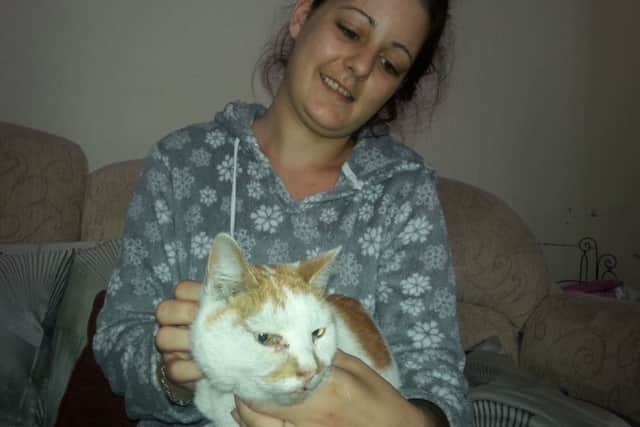 Emma Thorpe with her cat Charlie