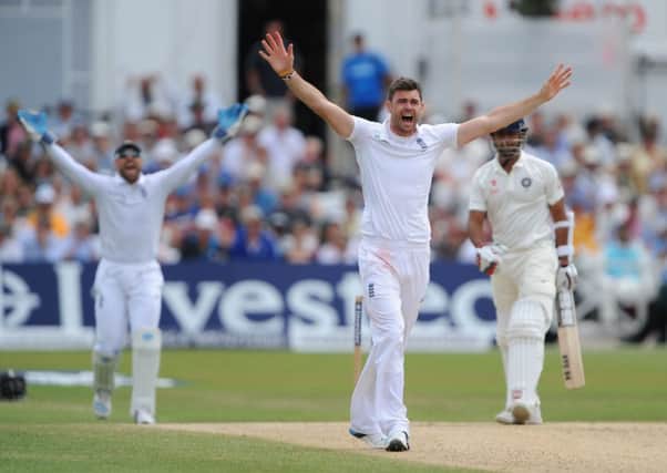 Ban threat: Englands James Anderson appeals to the umpire against India during day five of the first Investec Test match at Trent Bridge