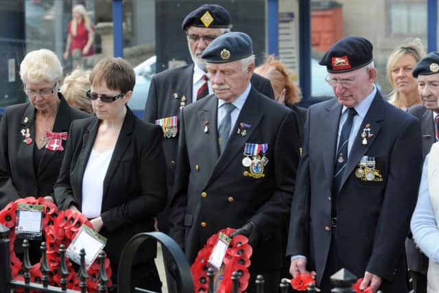 Photo: David Hurst WW1 commemorative service held at the Brierfield Cenotaph. Prayers at the cenotaph