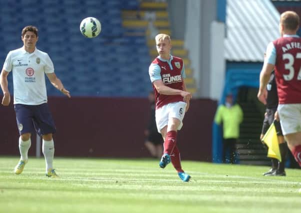 Ben Mee on the attack.