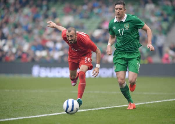 Stephen Ward in action for the Republic of Ireland