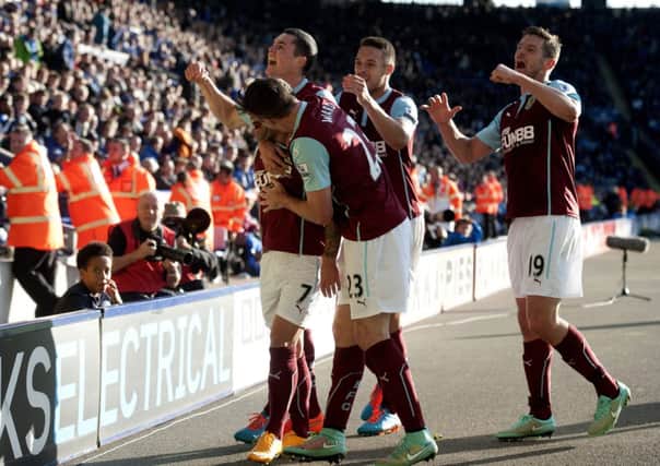 Burnley's Ross Wallace celebrates scoring his sides equalising goal to make the score 2-2