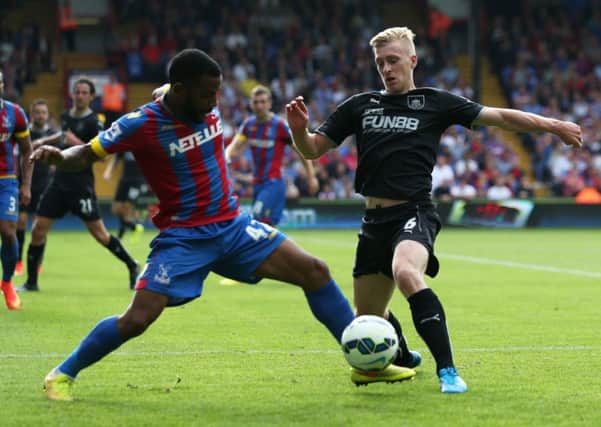 Confidence boost: Ben Mee, pictured in action against Crystal Palace winger Jason Puncheon