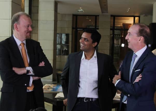 Dr Jerome Booth, Vikas Saxena and Nigel Eastwood