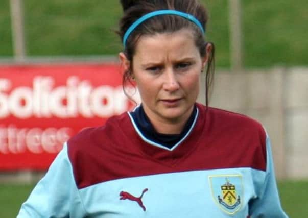 Late leveller: Jane Sexton completed Burnleys comeback at Wigan Athletic with an equaliser five minutes from time