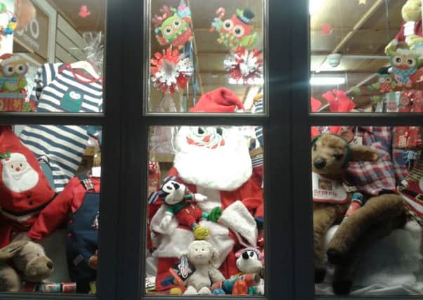 Christmas shop window display