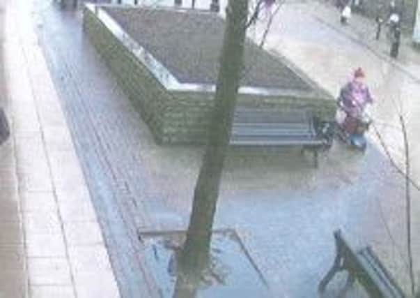 CCTV footage of Carole Harris in Burnley town centre on the afternoon she went missing (s)