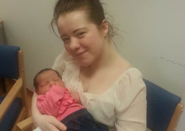 Chelsea Hodgson with baby Aiyla Hodgson