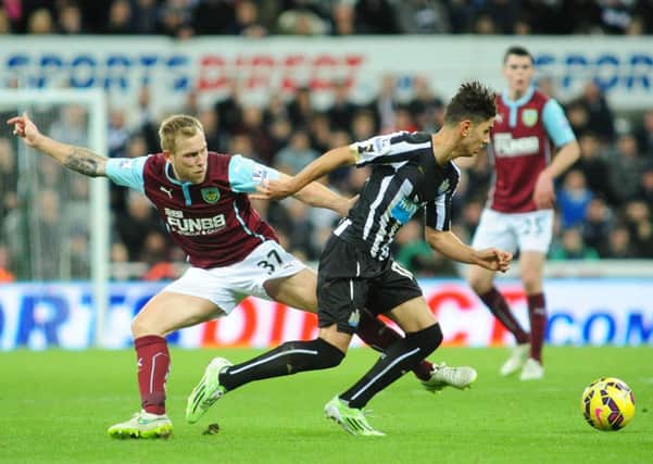 Scott Arfield in action on New Years Day against Newcastle United