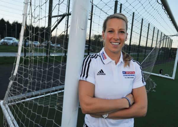 ST HELENS REPORTER
England and Everton women's goalkeeper Rachel Brown-Finnis visits De La Salle High School, as pupils play a variety of sports with high-profile female sport stars as part of a project looking at role models.