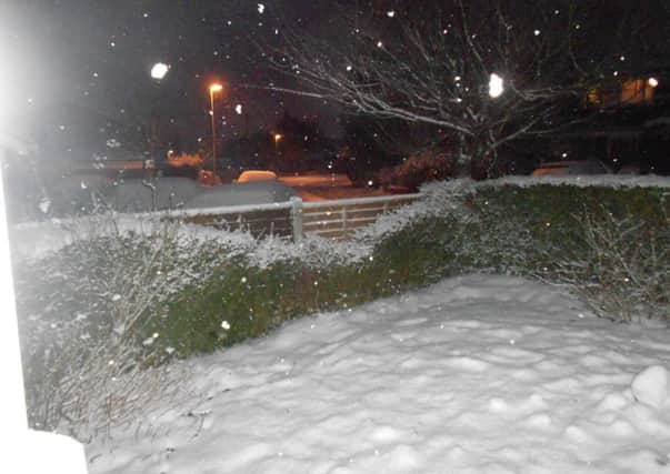 Brigitte Gent's photo of snowfall at her Burnley home