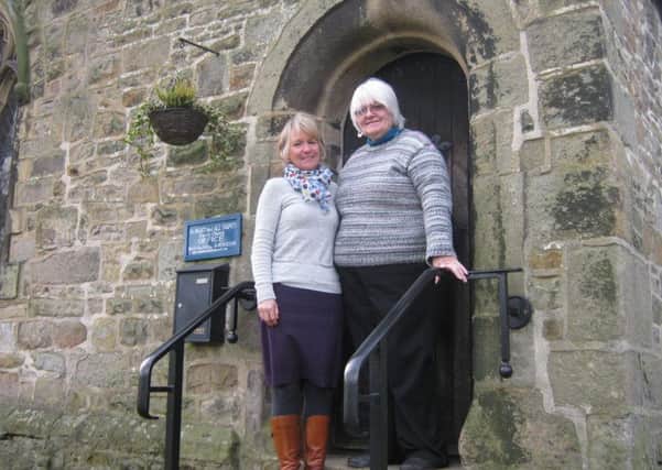 Retiring Vicar Gill Dyer with new churchwarden, Denise Wild