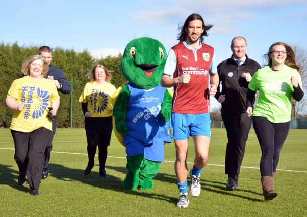 Sponsors with George Boyd and Thommo at the launch of the Pennine 10k at Carrington