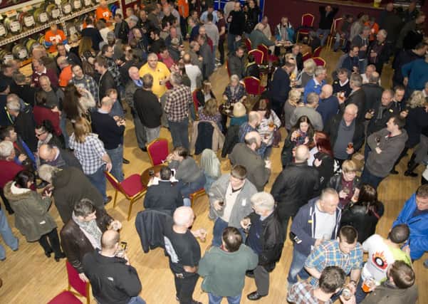 Opening night of the annual Pendle Beer Festival 2015 at Colne Muni