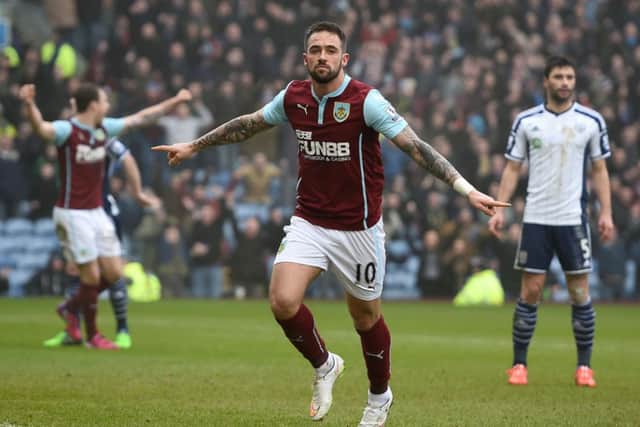 Danny Ings celebrates putting Burnley two goals ahead
