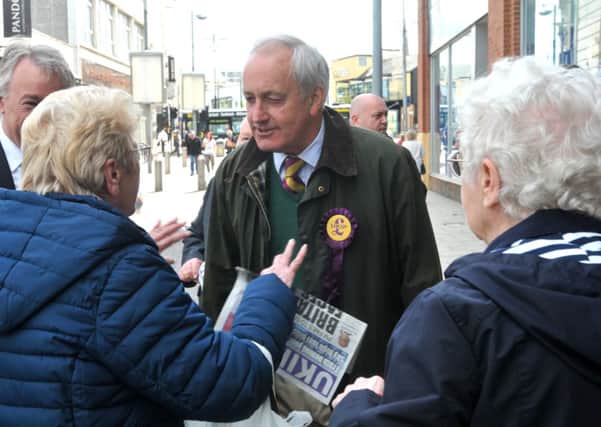 UKIP Deputy Chairman Neil Hamilton meeting the public in Sunderland during his visit
