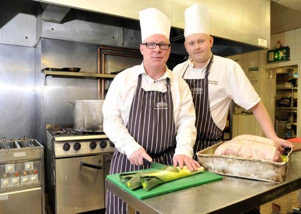 Michael Muldowney (left), on work experience at The Best Western Oaks Hotel with Head Chef Lee Brown