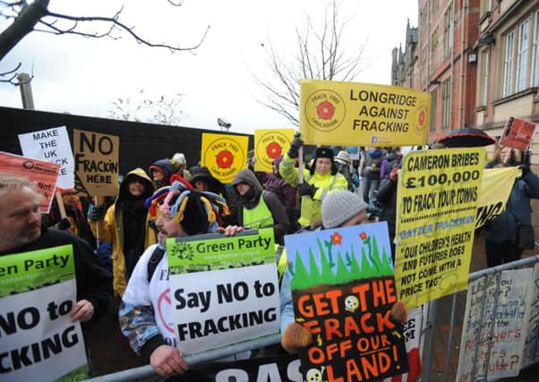 Photo Neil Cross The anti-fracking protest at County Hall, Preston