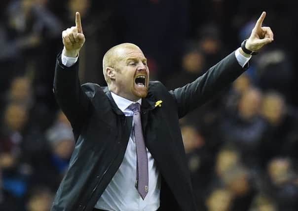 Sean Dyche shouts his instructions from the sidelines