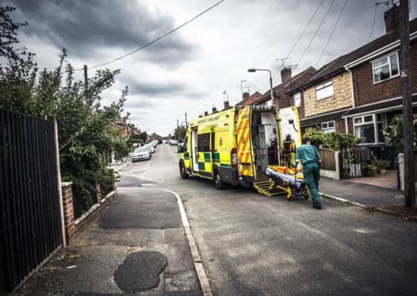 ambulance paramedic and stretcher - taken by Blast Films