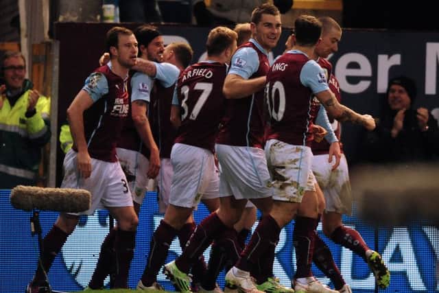George Boyd celebrates scoring the opening goal with his team-mates